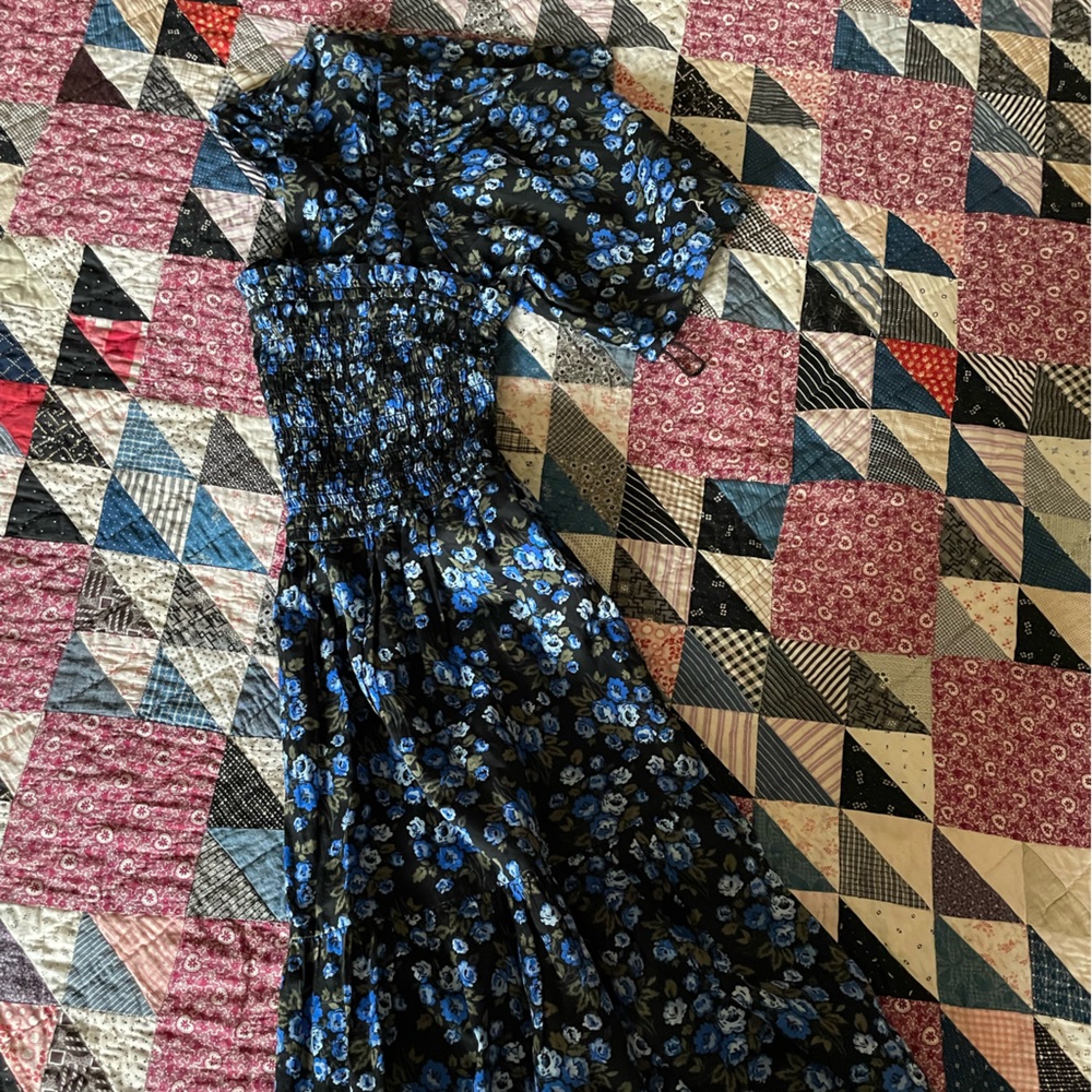 Gap floral puff sleeve smocked mini dress - Picture 6 of 6